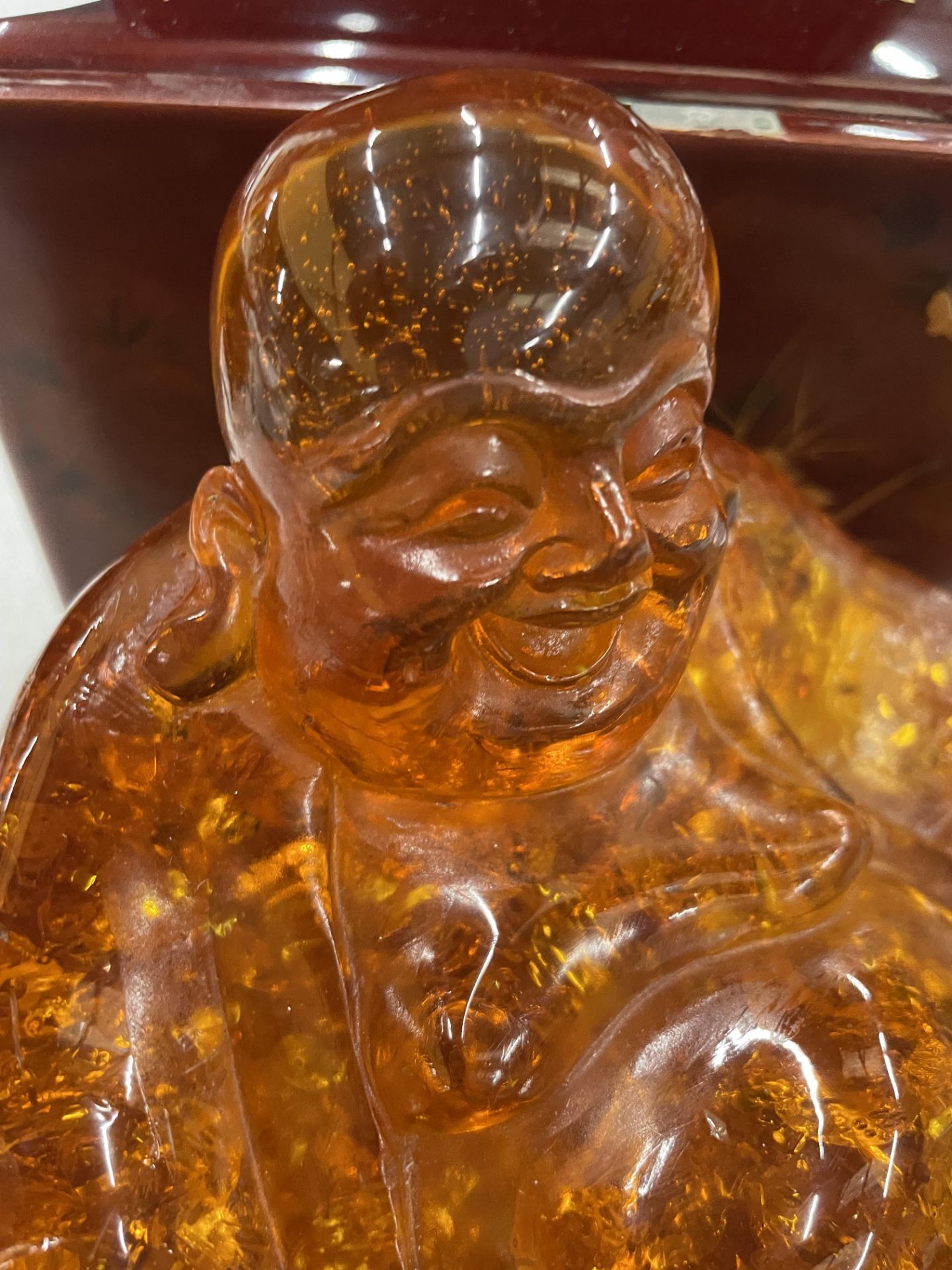 AN ORIENTAL AMBER EFFECT MODEL OF A BUDDHA - Image 2 of 2