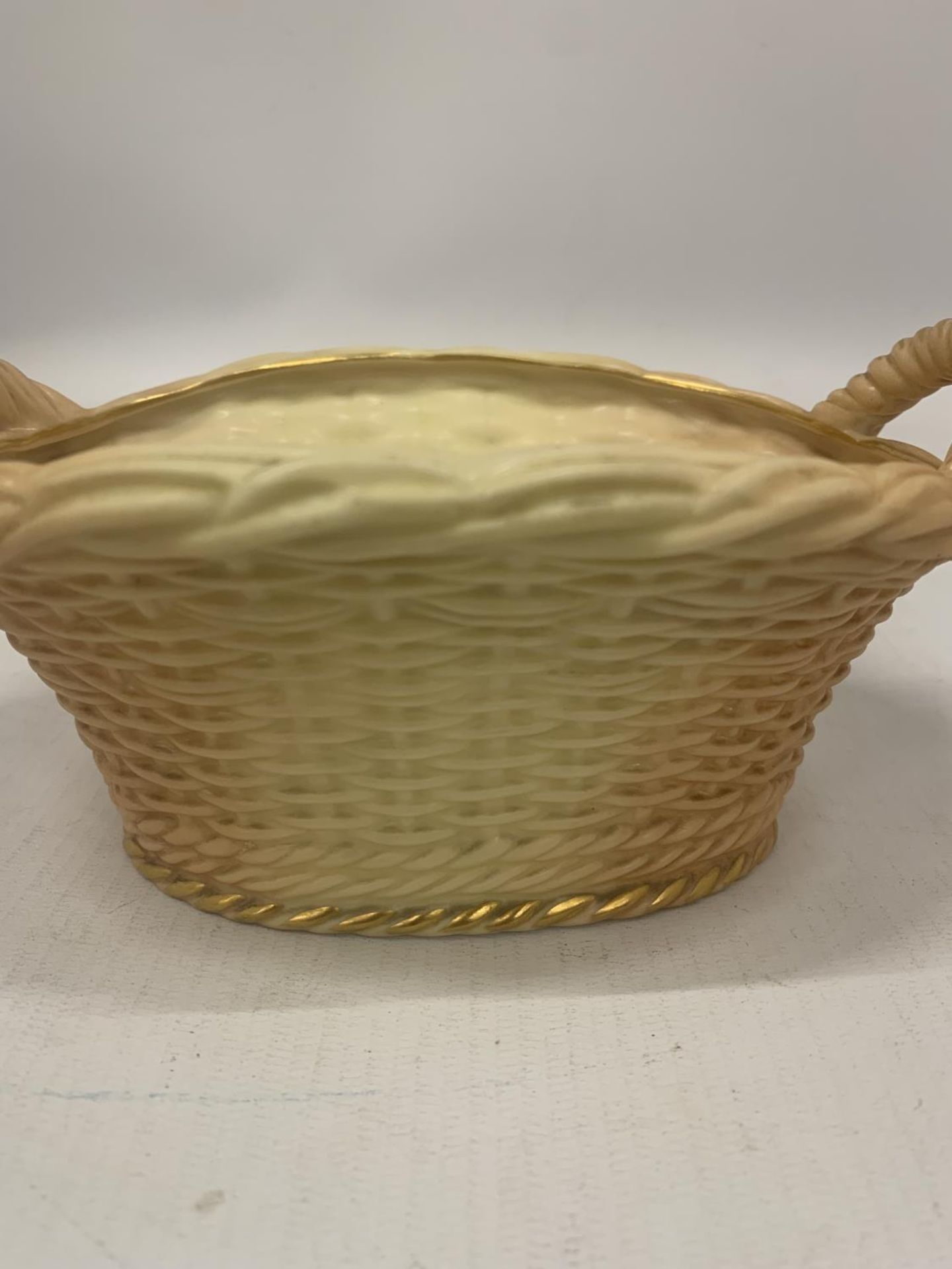 A ROYAL WORCESTER BLUSH IVORY BASKET - Image 3 of 3