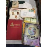 A COLLECTION OF STAMP ALBUMS, MOSTLY EMPTY PLUS A QUANTITY OF LOOSE STAMPS TO INCLUDE THE PHILATIC