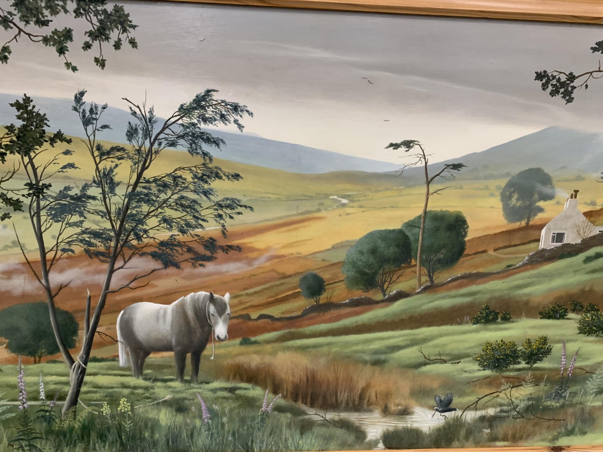 A JOESPH IORWERTH CHESTERS RCA 'UNRESTRICTED GRAZING' PAINTING OF HORSES IN A FIELD, 1983 - Image 2 of 3
