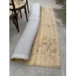 A DUNELM NATURAL COLOURED RUG (200CM x 290CM)