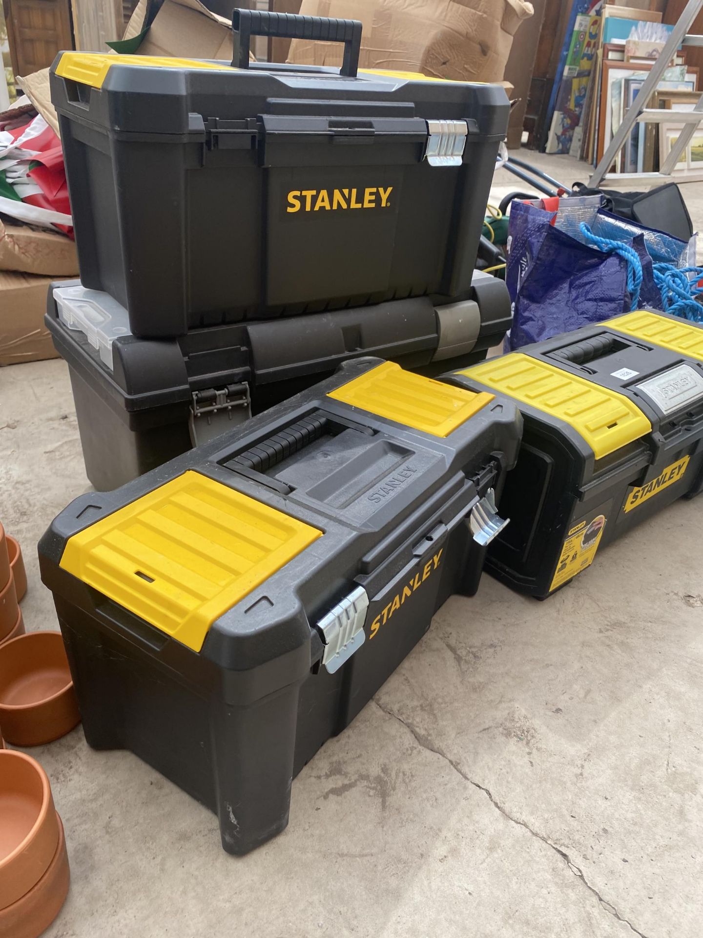 FOUR PLASTIC TOOL BOXES TO INCLUDE THREE 'STANLEY' - Image 2 of 2