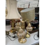 TWO DECORATIVE TABLE LAMPS