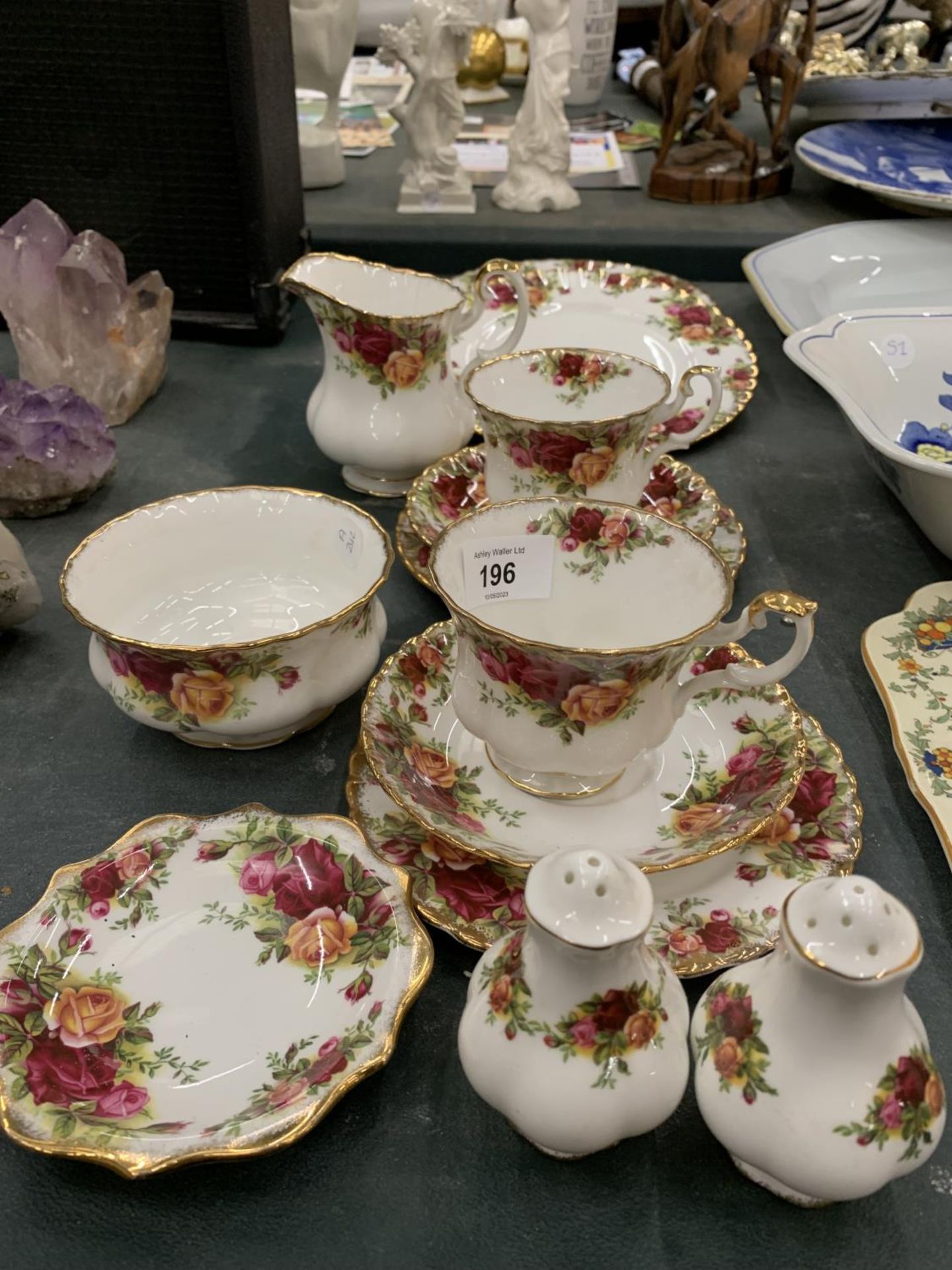 AQUANTITY OF ROYAL ALBERT 'OLD COUNTRY ROSES' TO INCLUDE CUPS, SAUCERS, PLATES, CREAM JUG, SUGAR