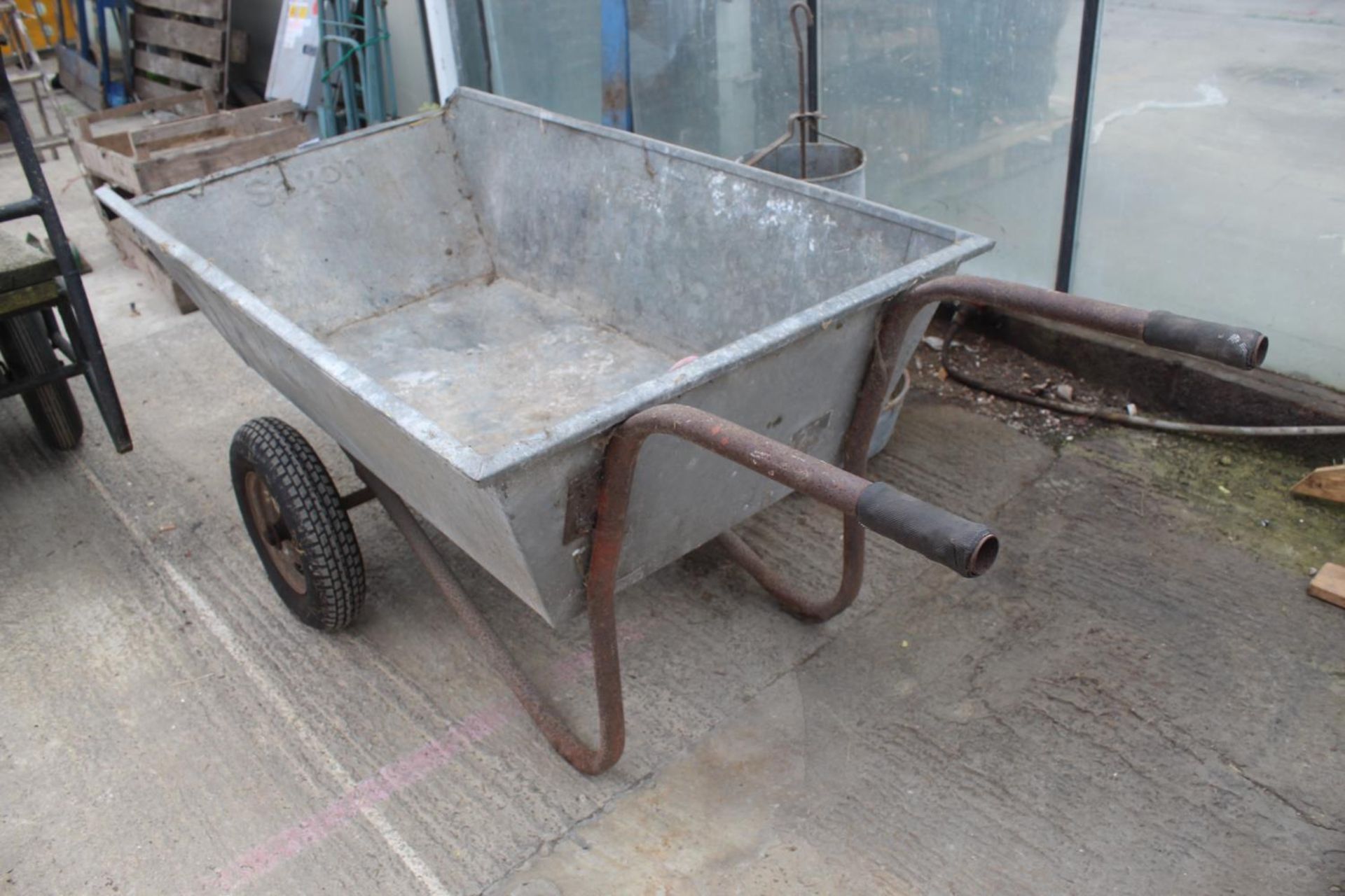 LARGE SAXON WHEELBARROW NO VAT