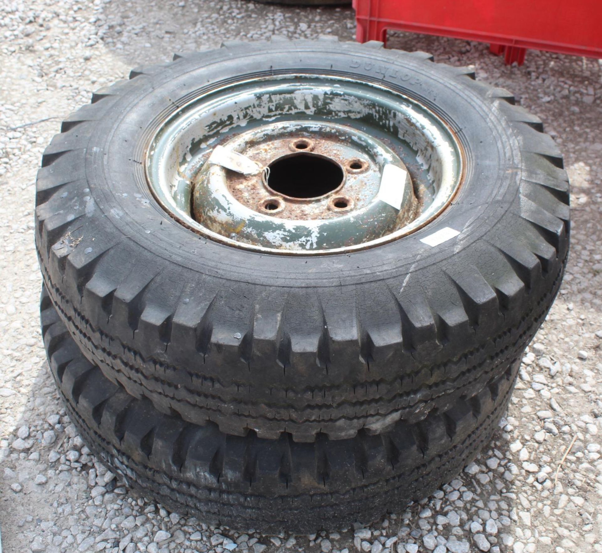 2 LANDROVER WHEELS AND TYRES NO VAT