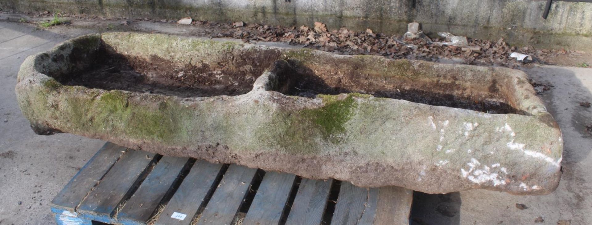 A LARGE STONE TROUGH NO VAT