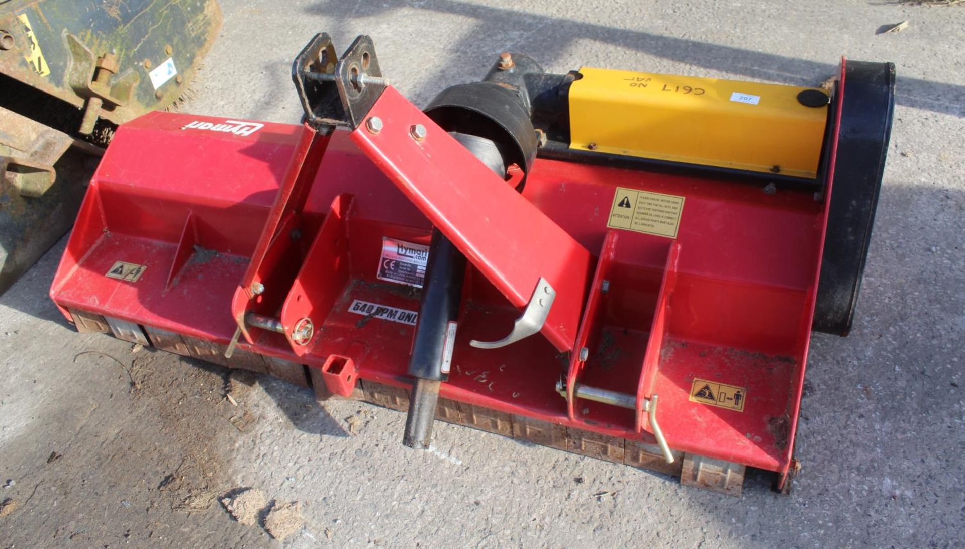 HYMARI 5' FLAIL MOWER MAXI 540 RPM ONLY USED 3 TIMES NO VAT