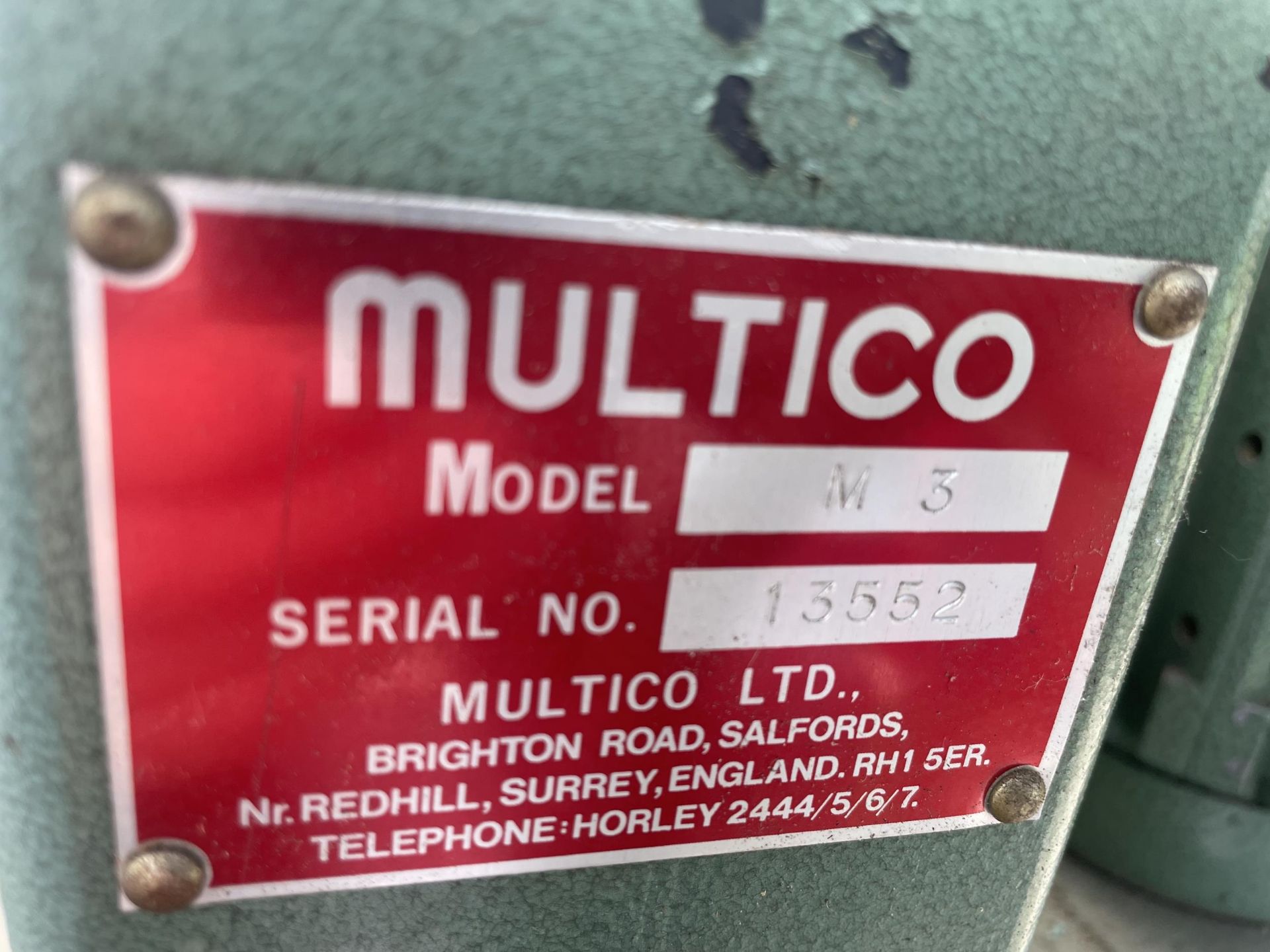 A MULTICO M3 MORTISE MACHINE, THREE PHASE - NO VAT - Image 2 of 5