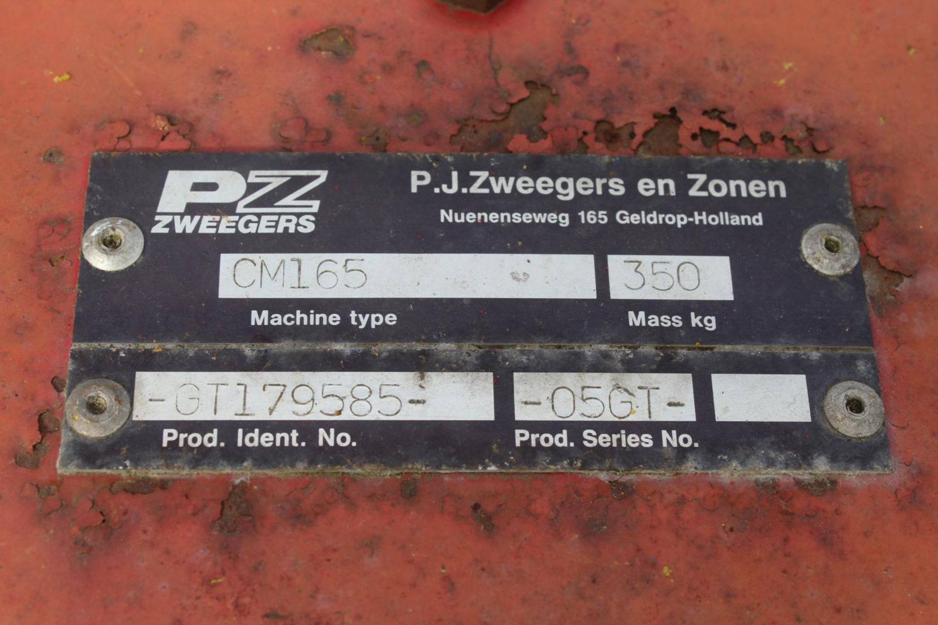 A PZ SWEEGERS CM165 MOWER NO VAT - Image 4 of 4