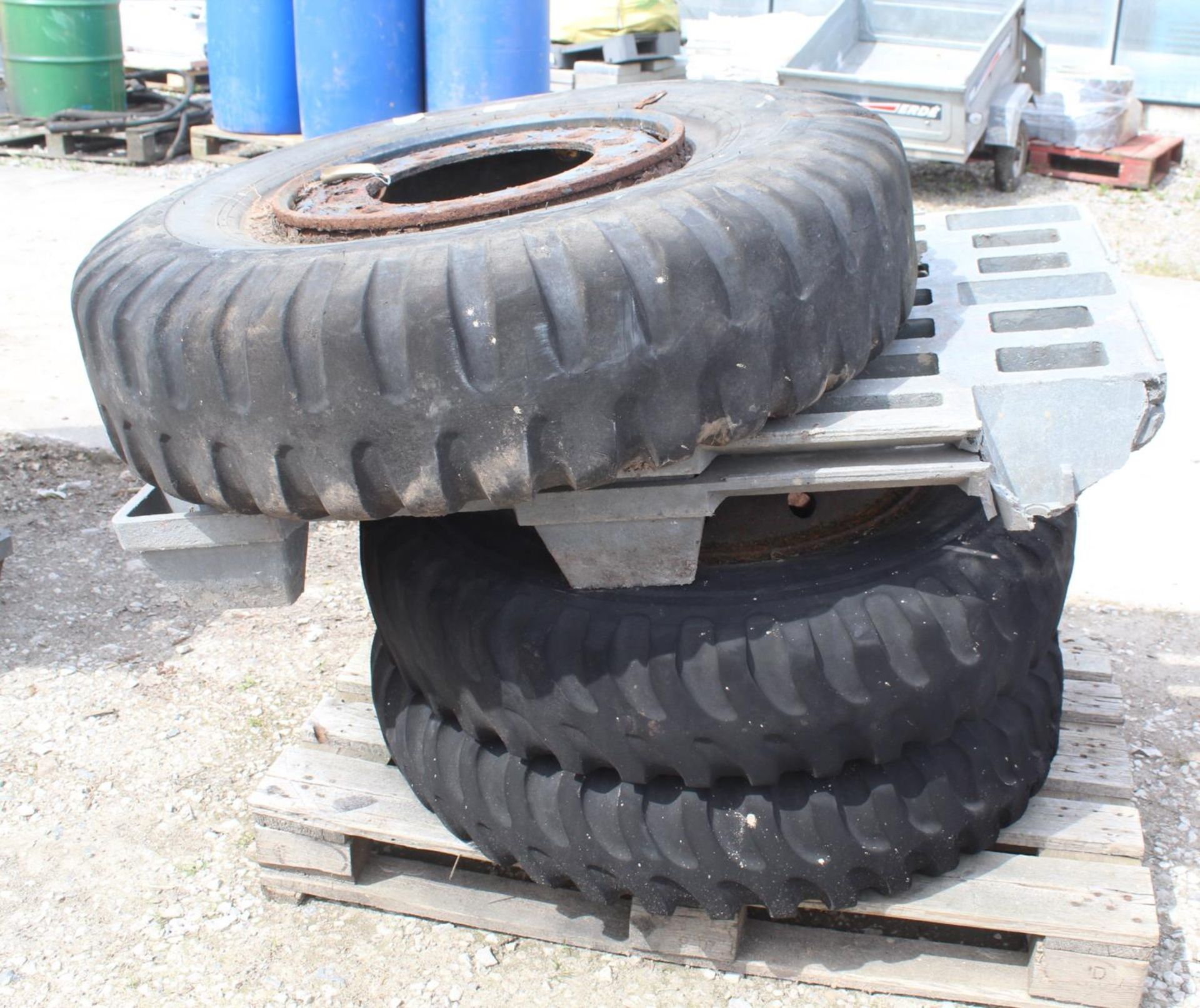 3 WHEELS AND TYRES 11-20 NO VAT