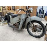 A VINTAGE VELOCETTE LE 200 MOTORBIKE BELIEVED FIRST REGISTERED IN 1951 REGISTERED ON A V5 WITH A