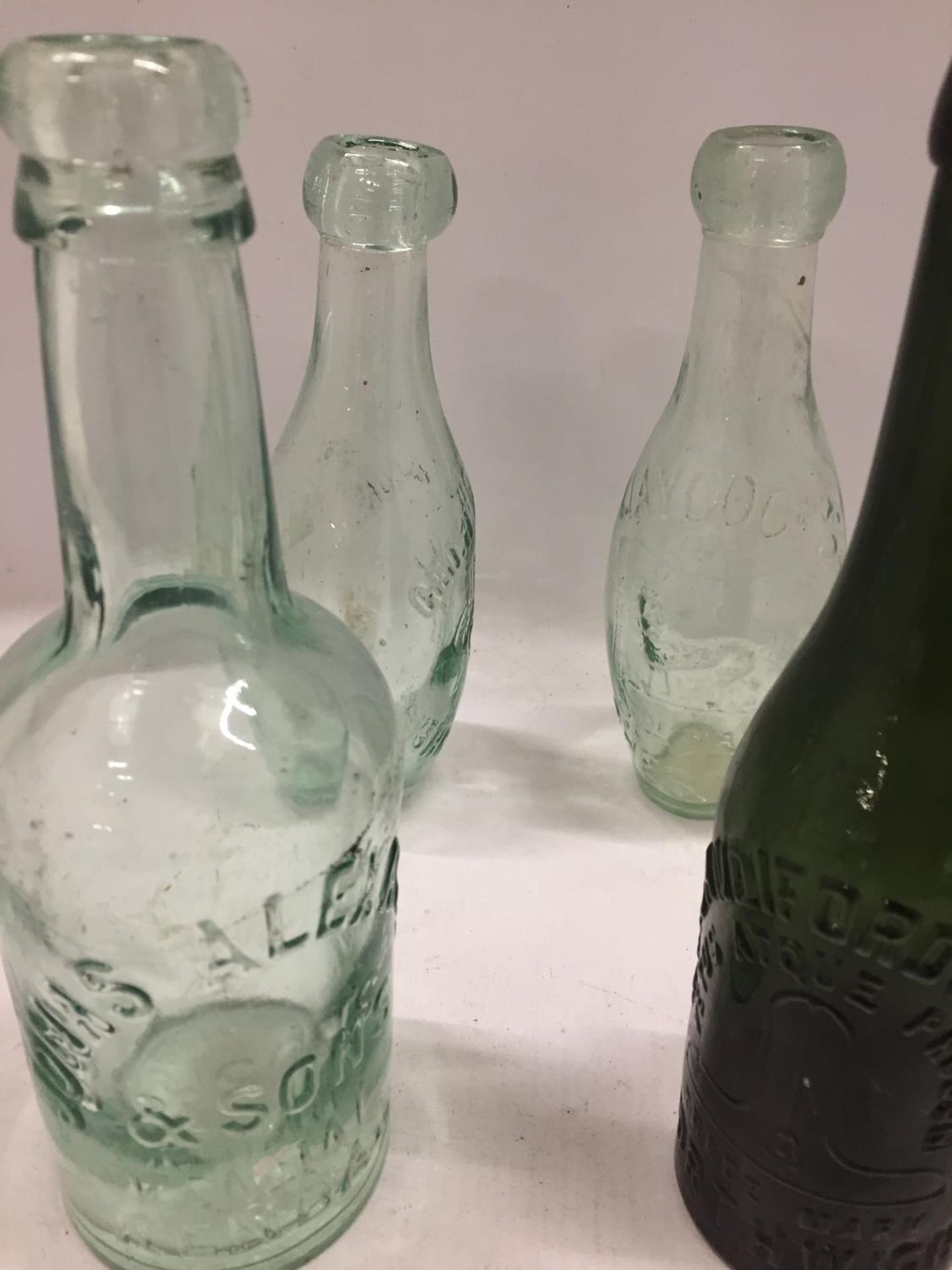 FOUR VINTAGE GLASS BOTTLES - Image 5 of 5