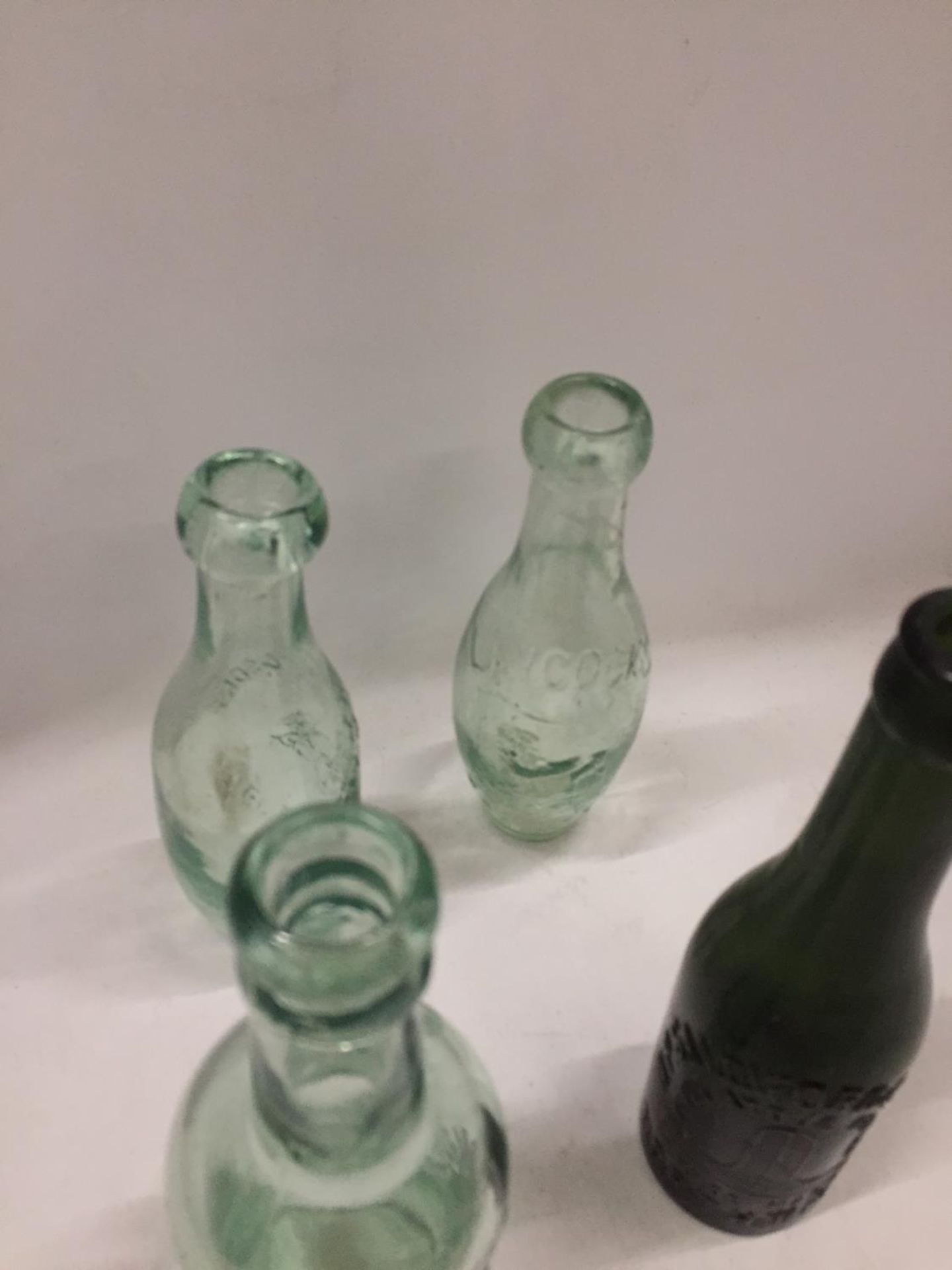 FOUR VINTAGE GLASS BOTTLES - Image 2 of 5