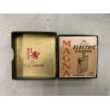 A VINTAGE BOXED NICHROME MAGNA NO FLINT ELECTRIC LIGHTER