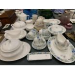 A MIXED COLLECTION OF CHINA TEA WARES, WEDGWOOD ETC
