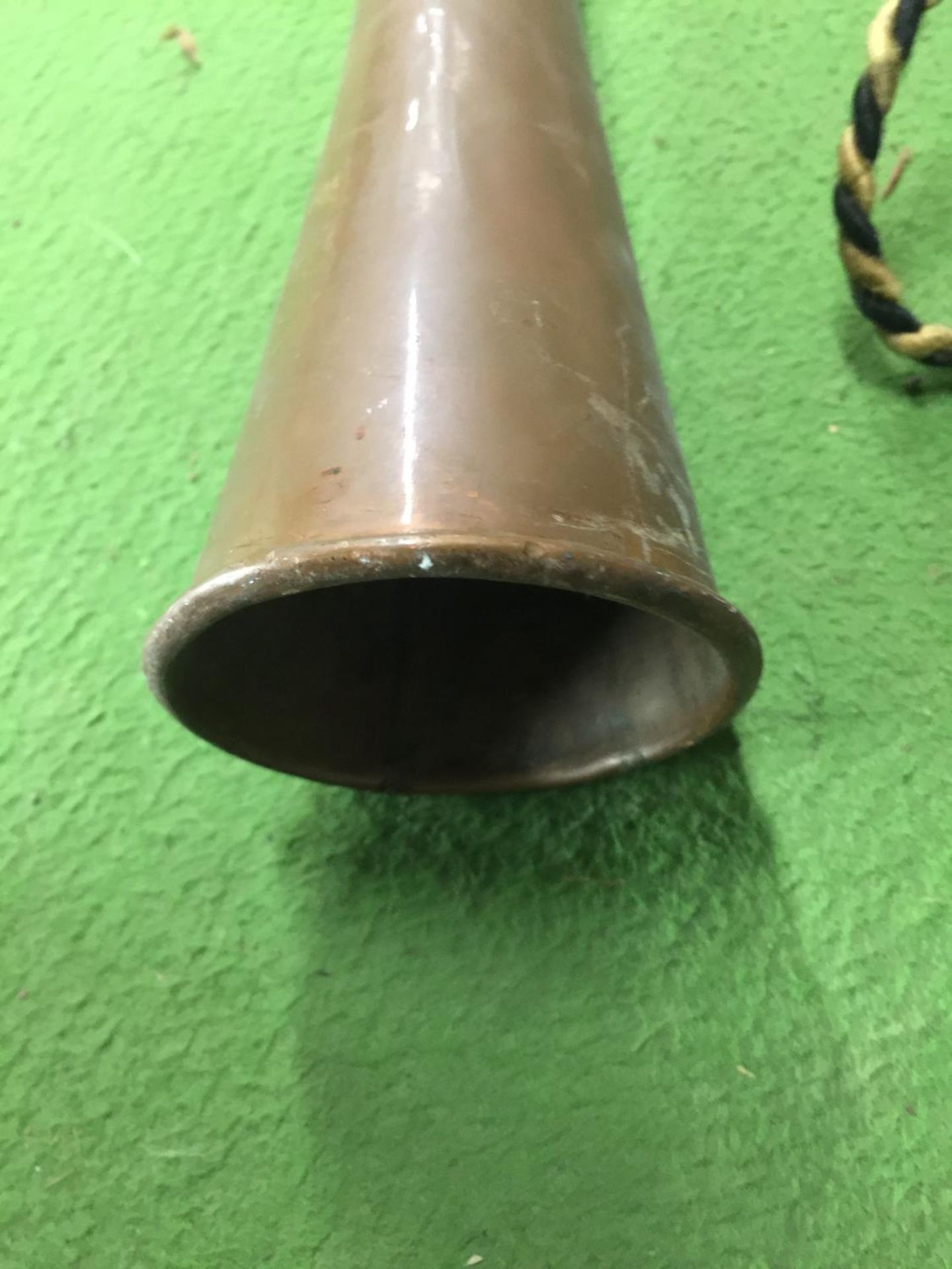 TWO VINTAGE COPPER COACHING HORNS - Image 3 of 3