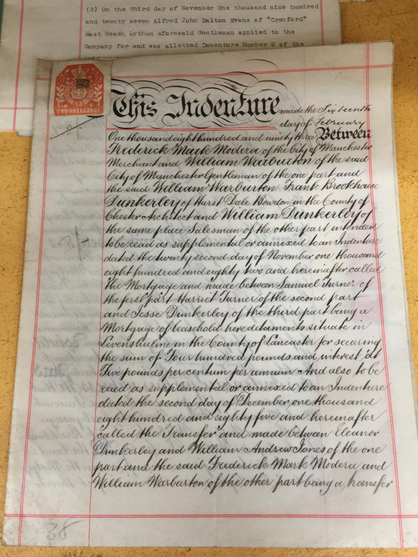 A COLLECTION OF VICTORIAN INDENTURES - Image 3 of 5