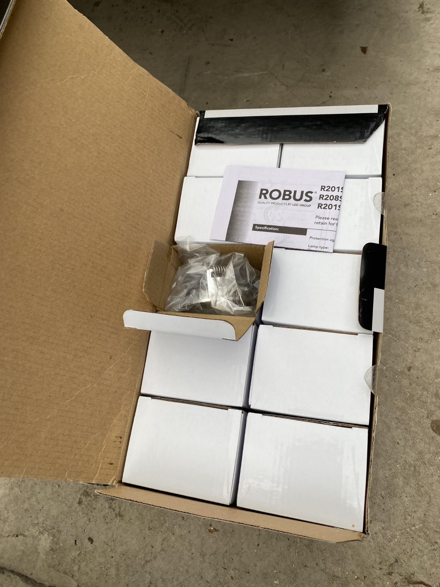 TWO BOXES OF 10 X ROBUS 240V FIXED LED CHROME LIGHTS - Image 3 of 3