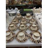 A LARGE EDWARDIAN TEA SET, CUPS, SAUCERS, SIDE PLATES ETC