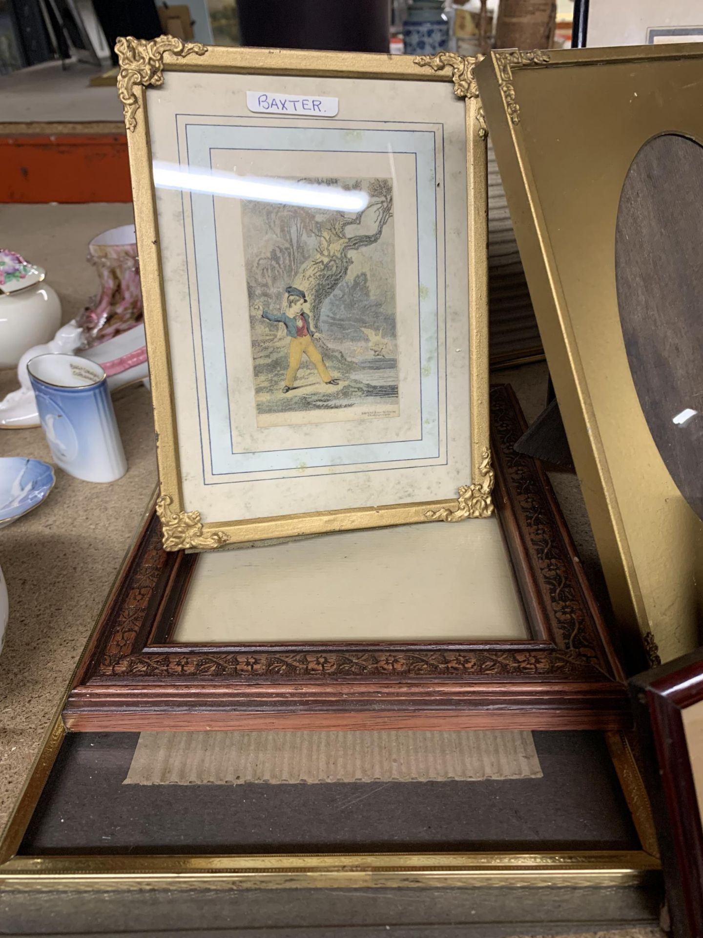 A COLLECTION OF PHOTO FRAMES, GILT FRAMED ENGRAVING ETC - Image 2 of 4