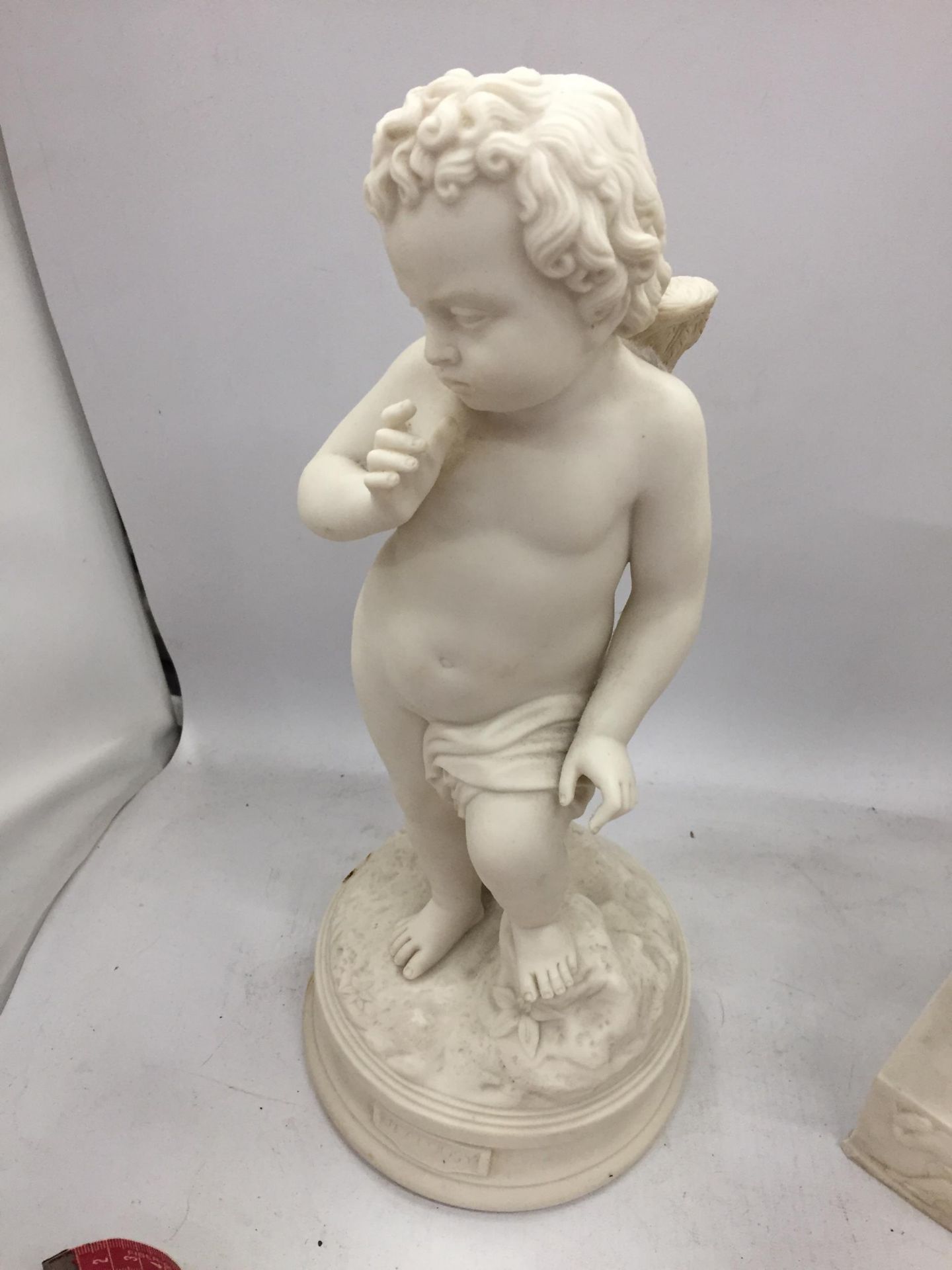 TWO PARIAN WARE FIGURES, ONE OF A MOTHER HOLDING CHILDREN AND THE OTHER TITLED 'JEALOUSY' - Image 2 of 5