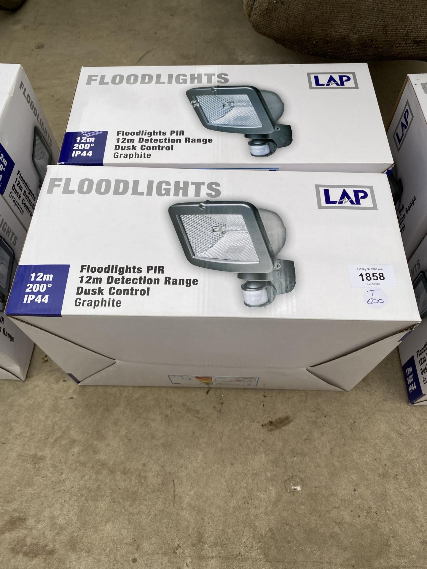 TWO BOXED LAP IP44 FLOODLIGHTS