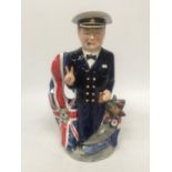 A RARE TWO SIDED LADY GRACE CHINA TOBY JUG, WINSTON CHURCHILL AND HITLER, LIMITED EDITION