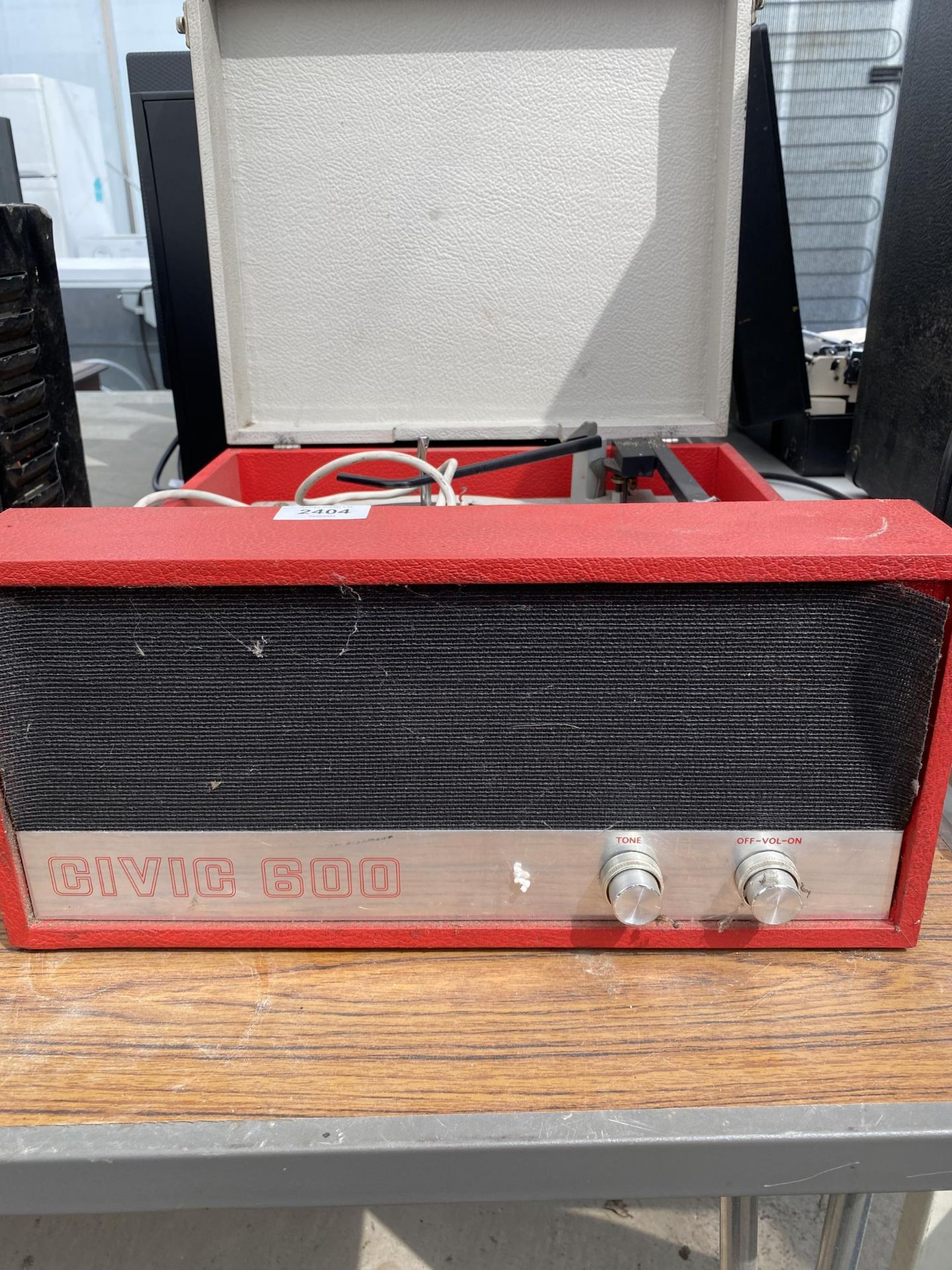 A CIVIC 600 PORTABLE RECORD PLAYER - Image 2 of 2