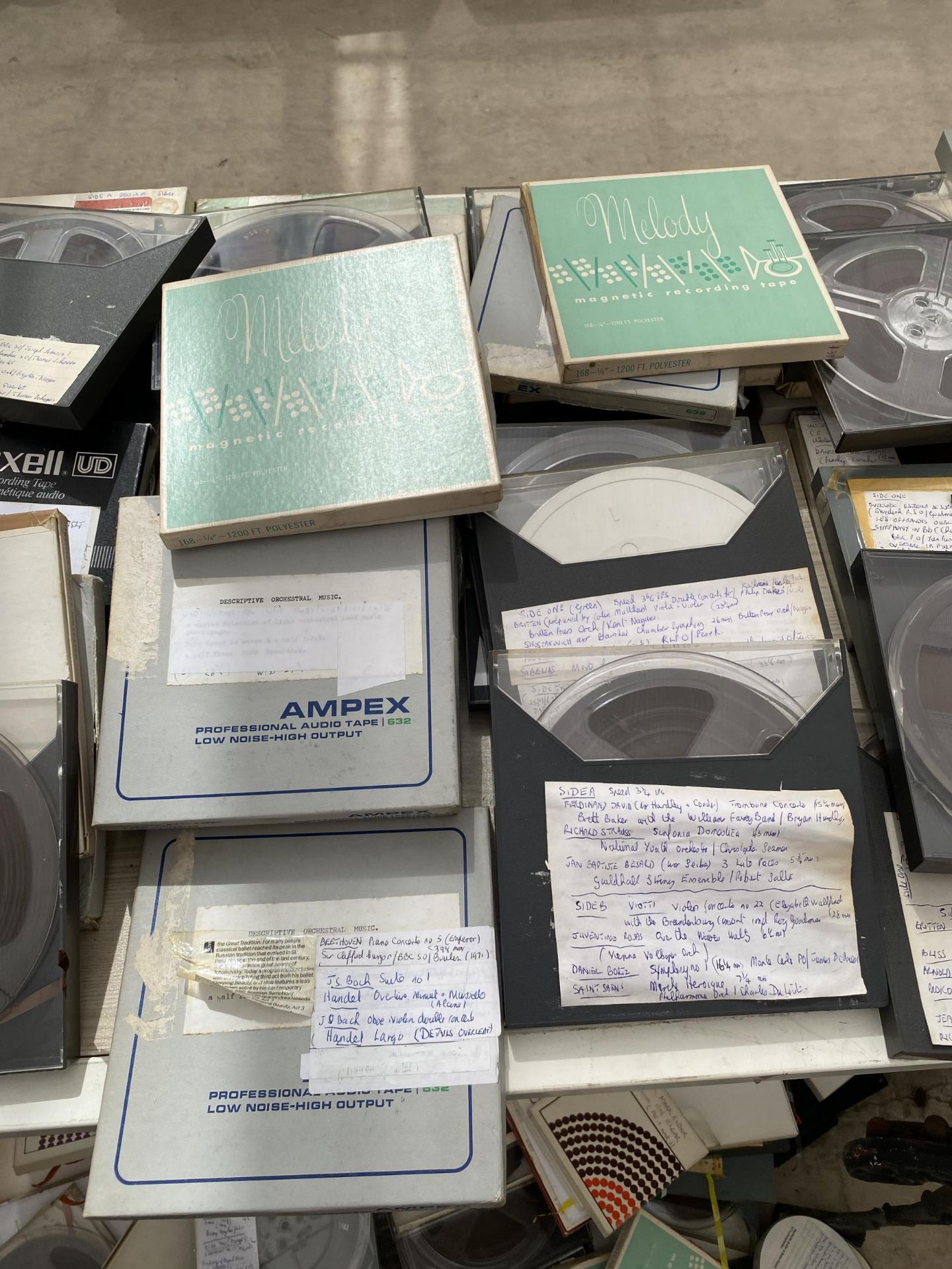 A LARGE COLLECTION OF REEL RECORDING TAPES IN BOXES - Image 3 of 7