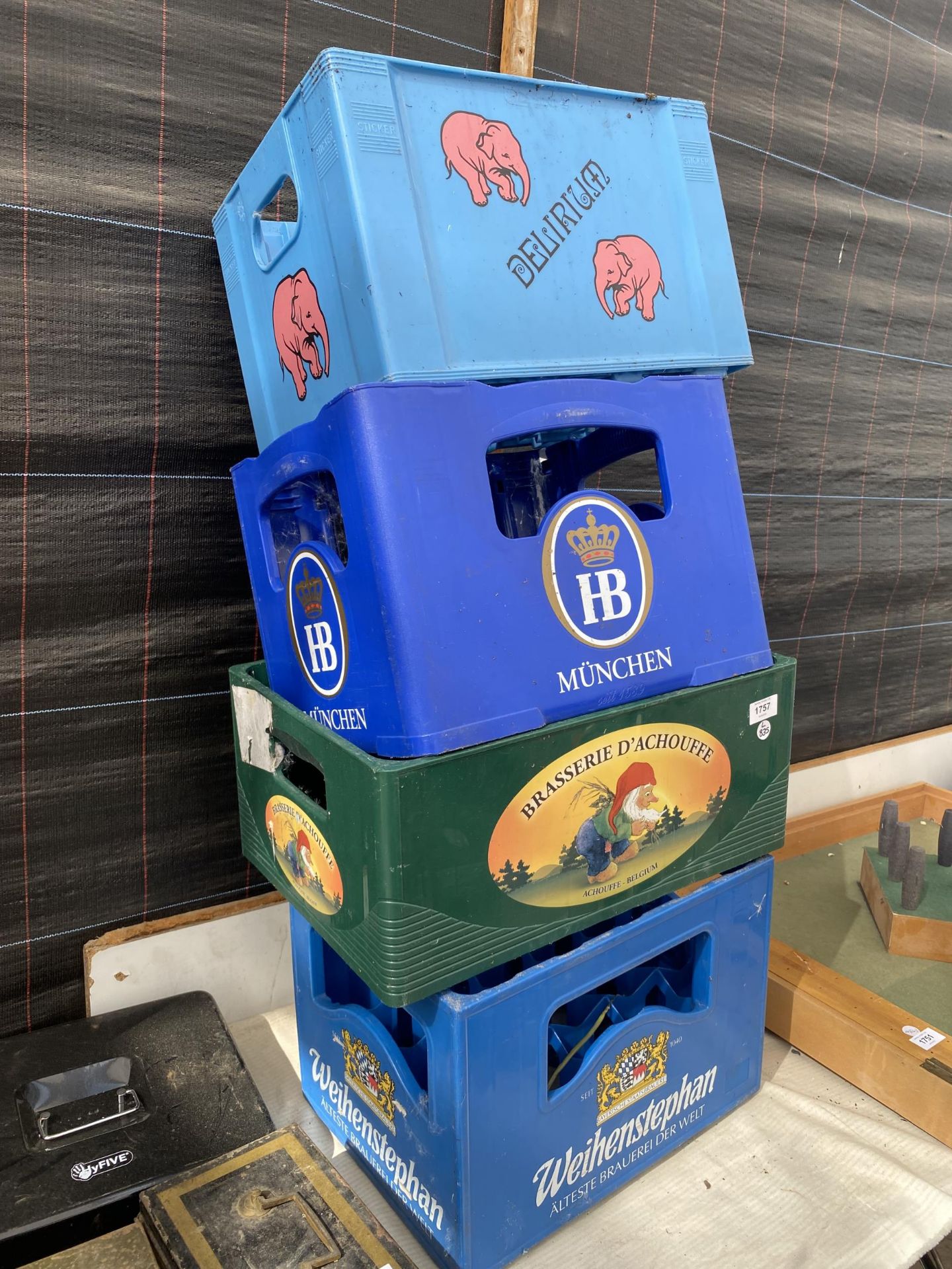 FOUR PLASTIC BEER CRATES, DELIRIUM, MUNCHEN ETC - Image 2 of 2