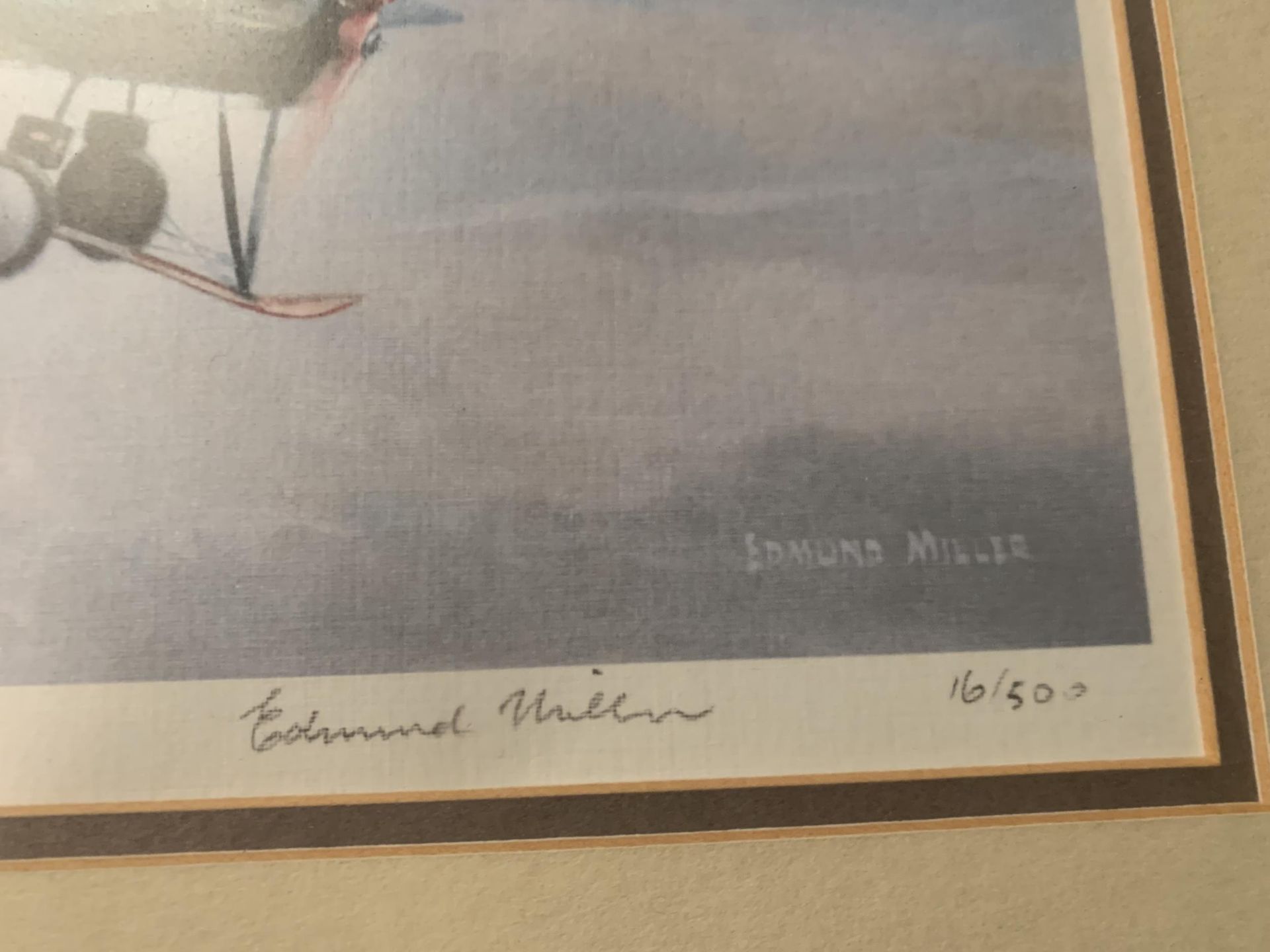 * EDMUND MILLER (BRITISH, 1929) AVRO 540 BIPLANES IN FLIGHT, LIMITED EDITION 16/50, SIGNED BY THE - Image 3 of 4