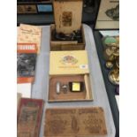 A QUANTITY OF VINTAGE PIPES PLUS LIGHTERS AND CIGAR BOXES