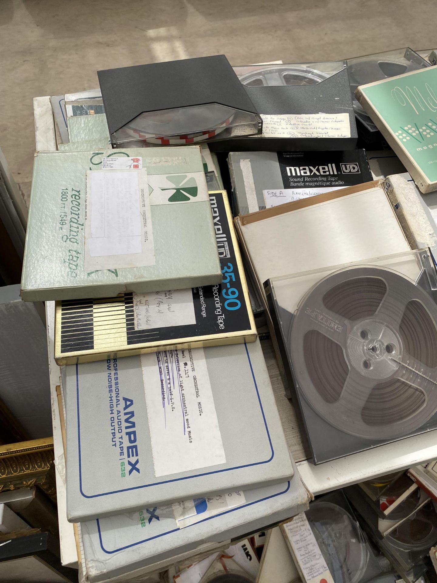 A LARGE COLLECTION OF REEL RECORDING TAPES IN BOXES - Image 4 of 7