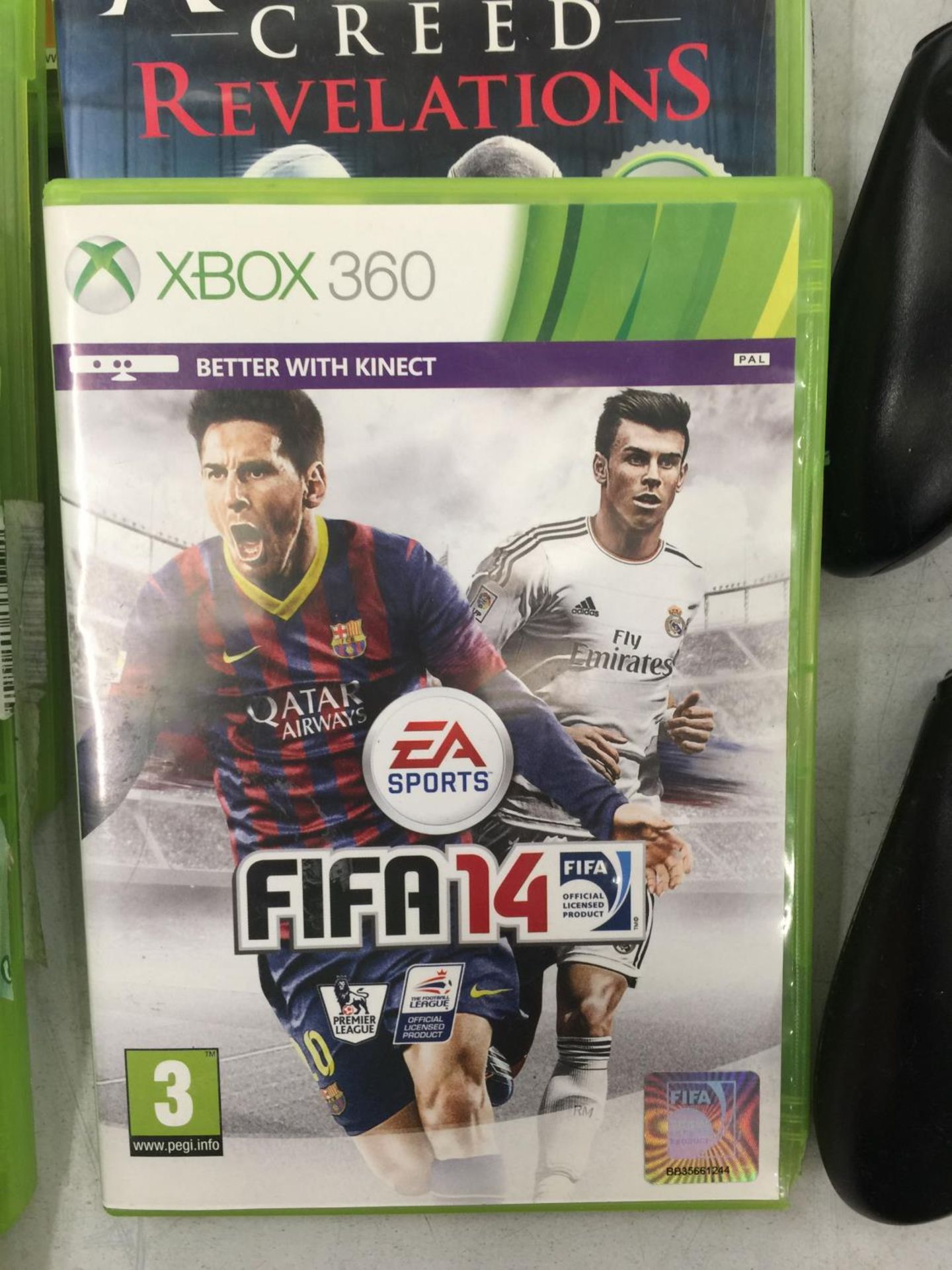 AN X-BOX 360 CONSOLE, POWER PACK, CONTROLLERS AND A QUANTITY OF GAMES TO INCLUDE FIFA '13, '14 - Image 6 of 6