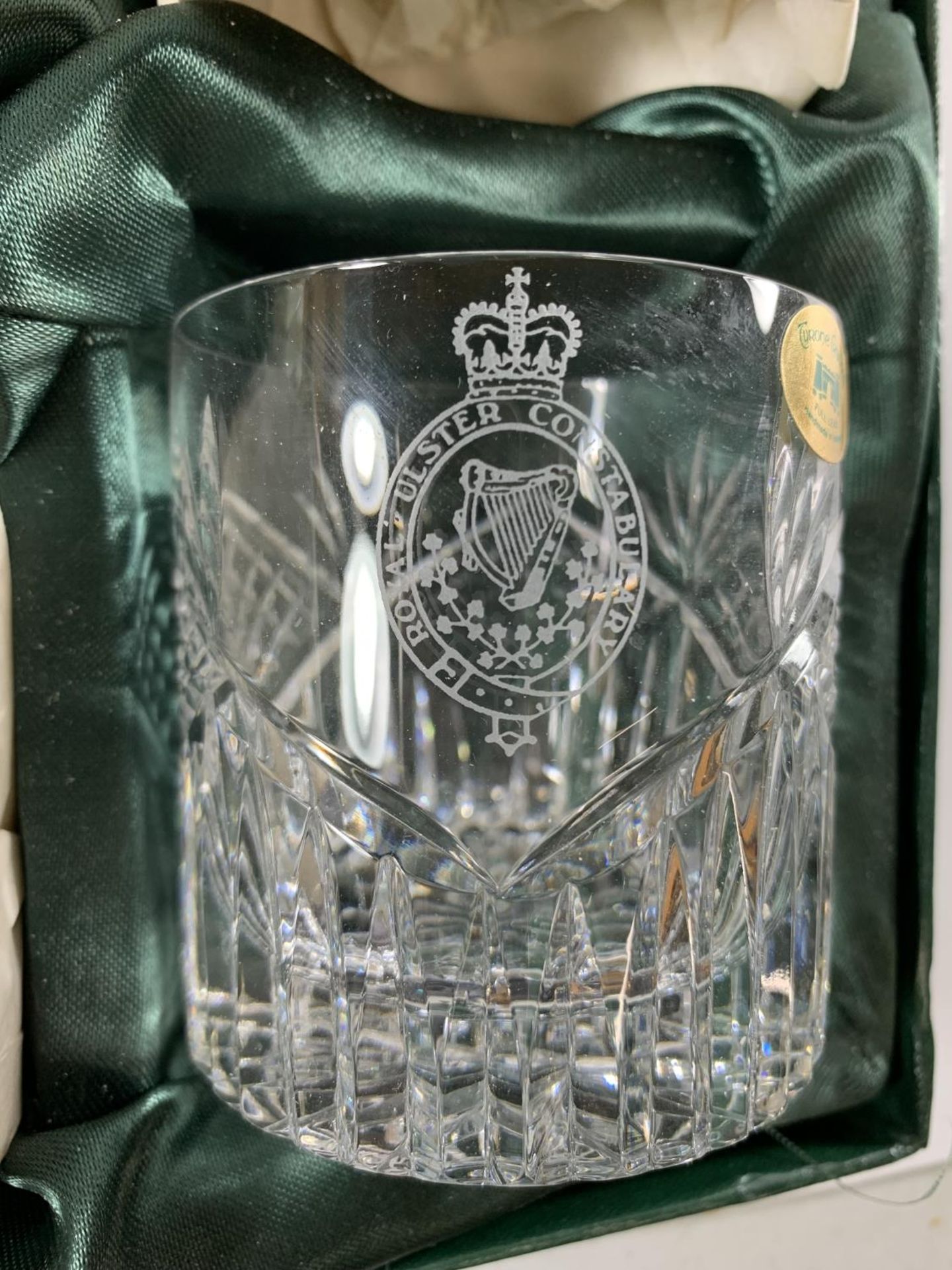 * THREE BOXED ITEMS OF PRESENTATION GLASS, WHISKY GLASS FROM ISLE OF MAN POLICE, DECANTER FROM - Image 9 of 10