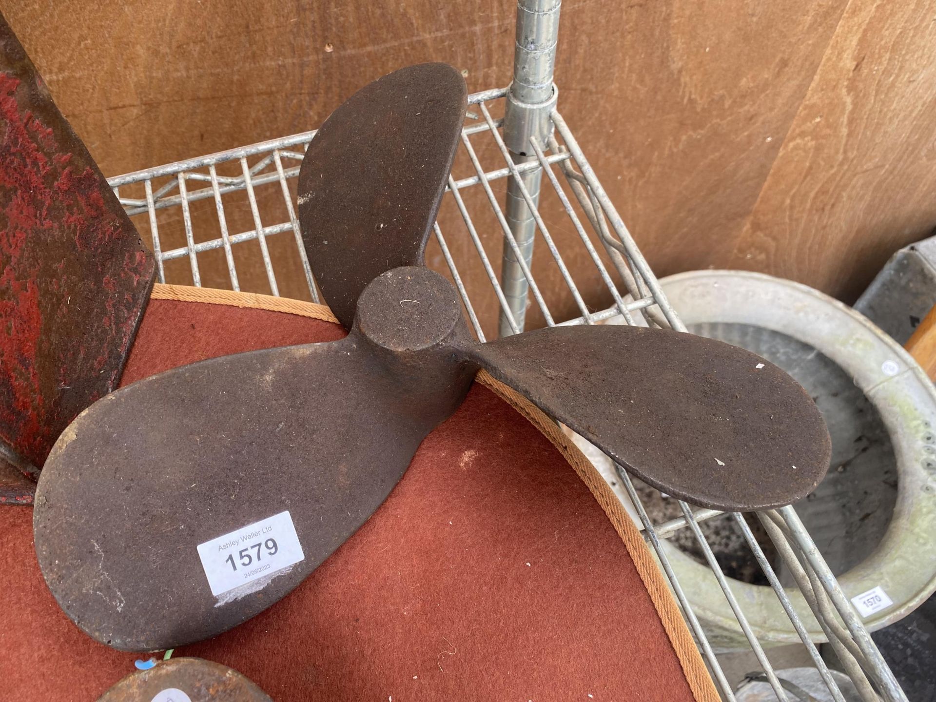 A VINTAGE METAL PROPELLER - Image 2 of 2