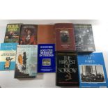 * TEN BOOKS ON POLITICS, DETECTIVES, ISRAEL, MANY WITH SIGNED DEDICATIONS TO JAMES ANDERTON FROM THE