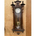 A VINTAGE VIENNA STYLE WALL CLOCK