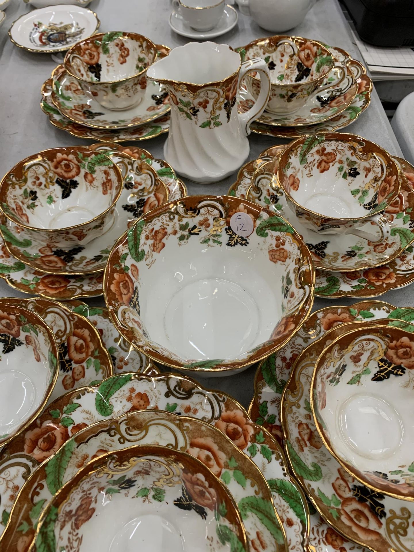 A LARGE QUANTITY OF ROYAL WINDSOR CHINA CUPS, SAUCERS AND SIDE PLATES PLUS A CREAM JUG AND SUGAR - Image 2 of 5