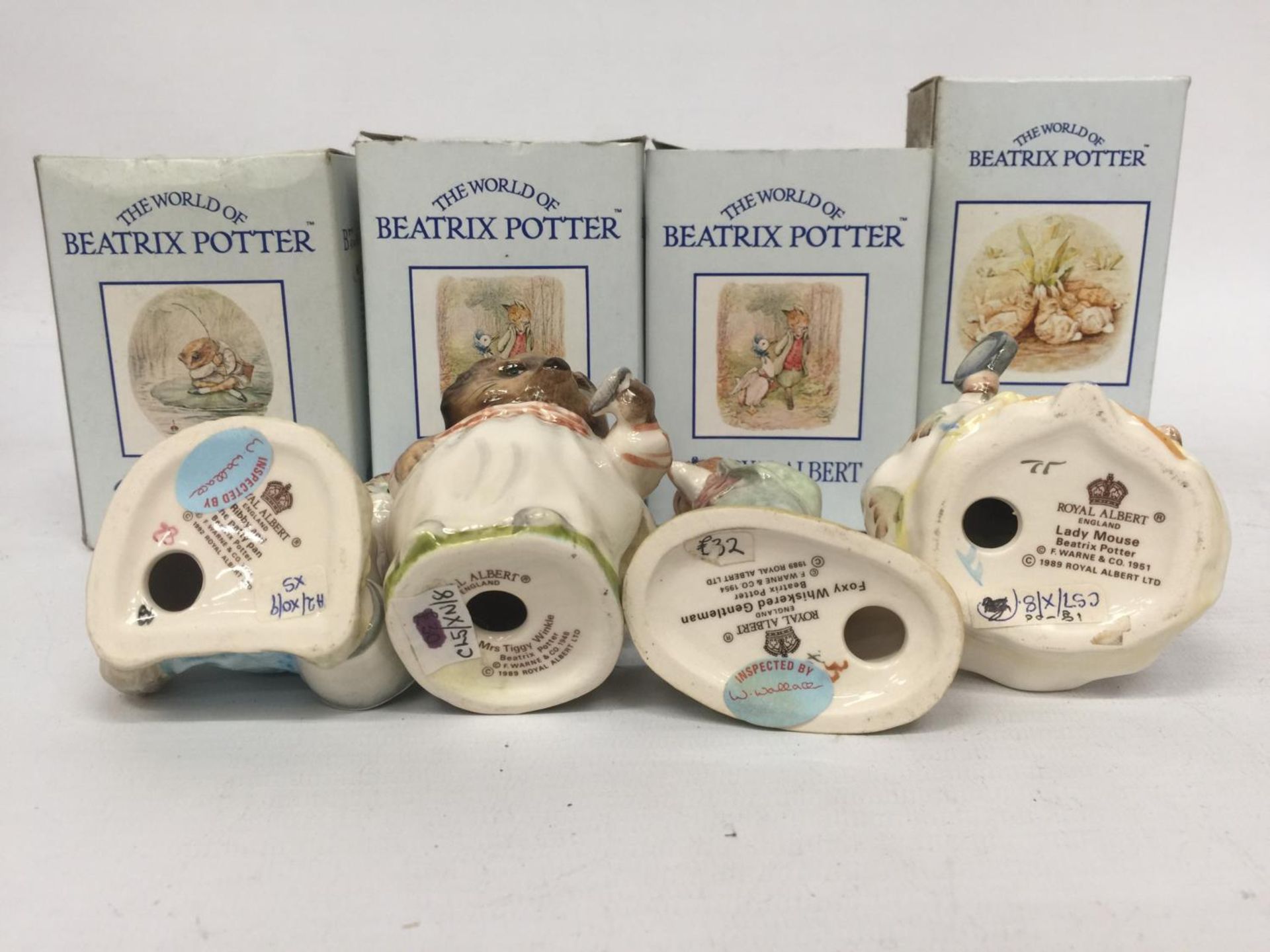 FOUR ROYAL ALBERT BEATRIX POTTER FIGURES IN ORIGINAL BOXES TO INCLUDE RIBBY AND THE PATTY PAN, - Image 2 of 2