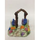 A VINTAGE TUSCAN CHINA GARDEN ARCH MODEL