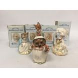 FOUR ROYAL ALBERT BEATRIX POTTER FIGURES IN ORIGINAL BOXES TO INCLUDE RIBBY AND THE PATTY PAN,