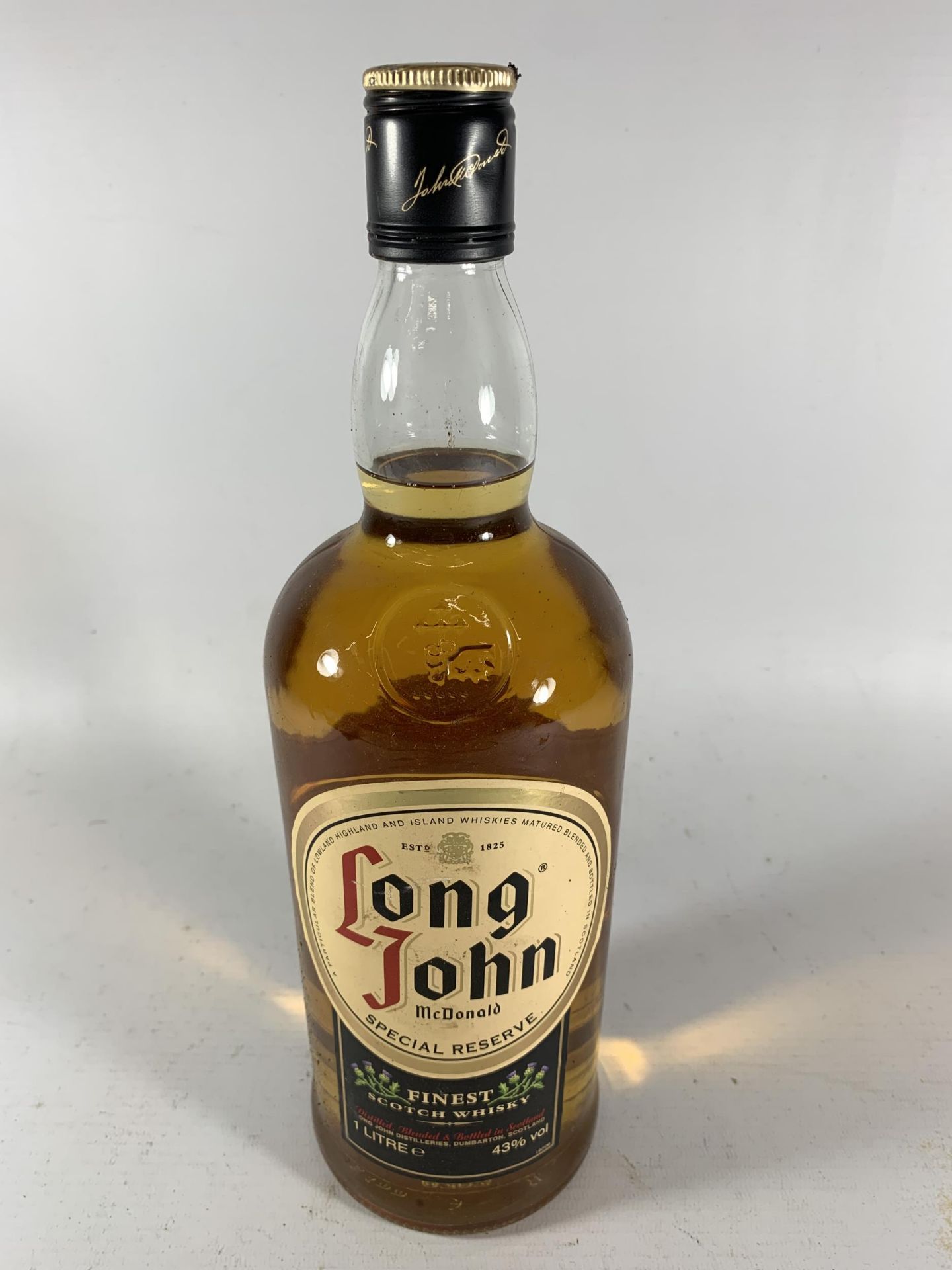 1 X 1L BOTTLE - LONG JOHN MCDONALD SPECIAL RESERVE FINEST SCOTCH WHISKY