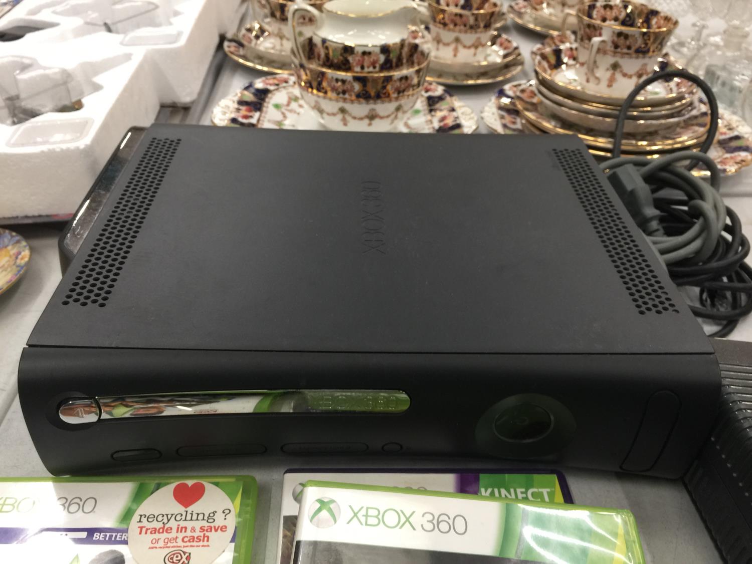 AN X-BOX 360 CONSOLE, POWER PACK, CONTROLLERS AND A QUANTITY OF GAMES TO INCLUDE FIFA '13, '14 - Image 2 of 6