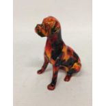 AN ANITA HARRIS BOXER DOG SIGNED IN GOLD