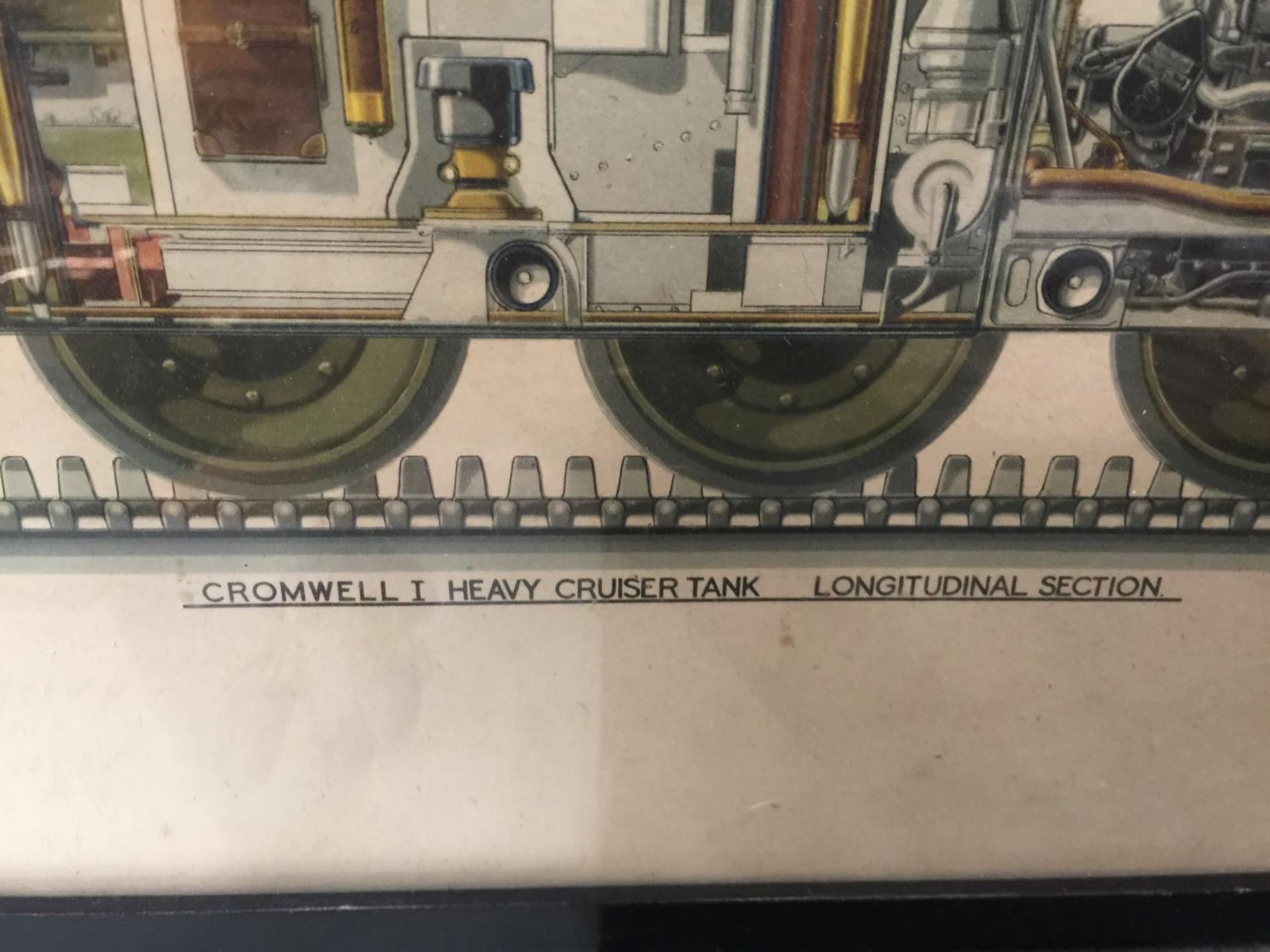 A FRAMED PRINT OF A CROMWELL I HEAVY CRUISER TANK, LONGITUDINAL SECTION - Image 2 of 2