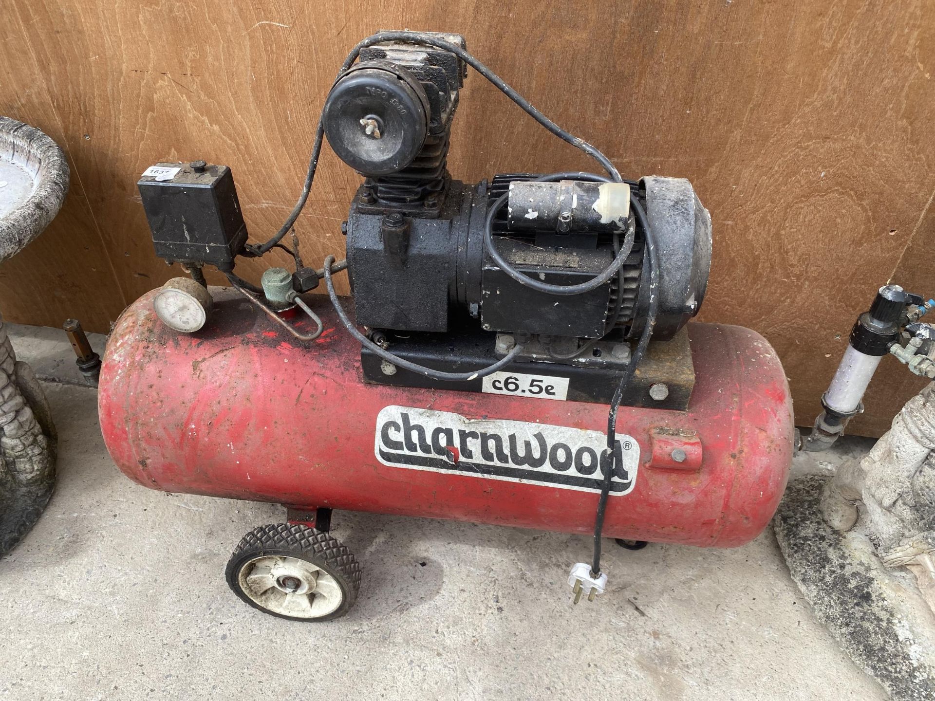 A VINTAGE CHARNWOOD 6.5 AIR COMPRESSOR