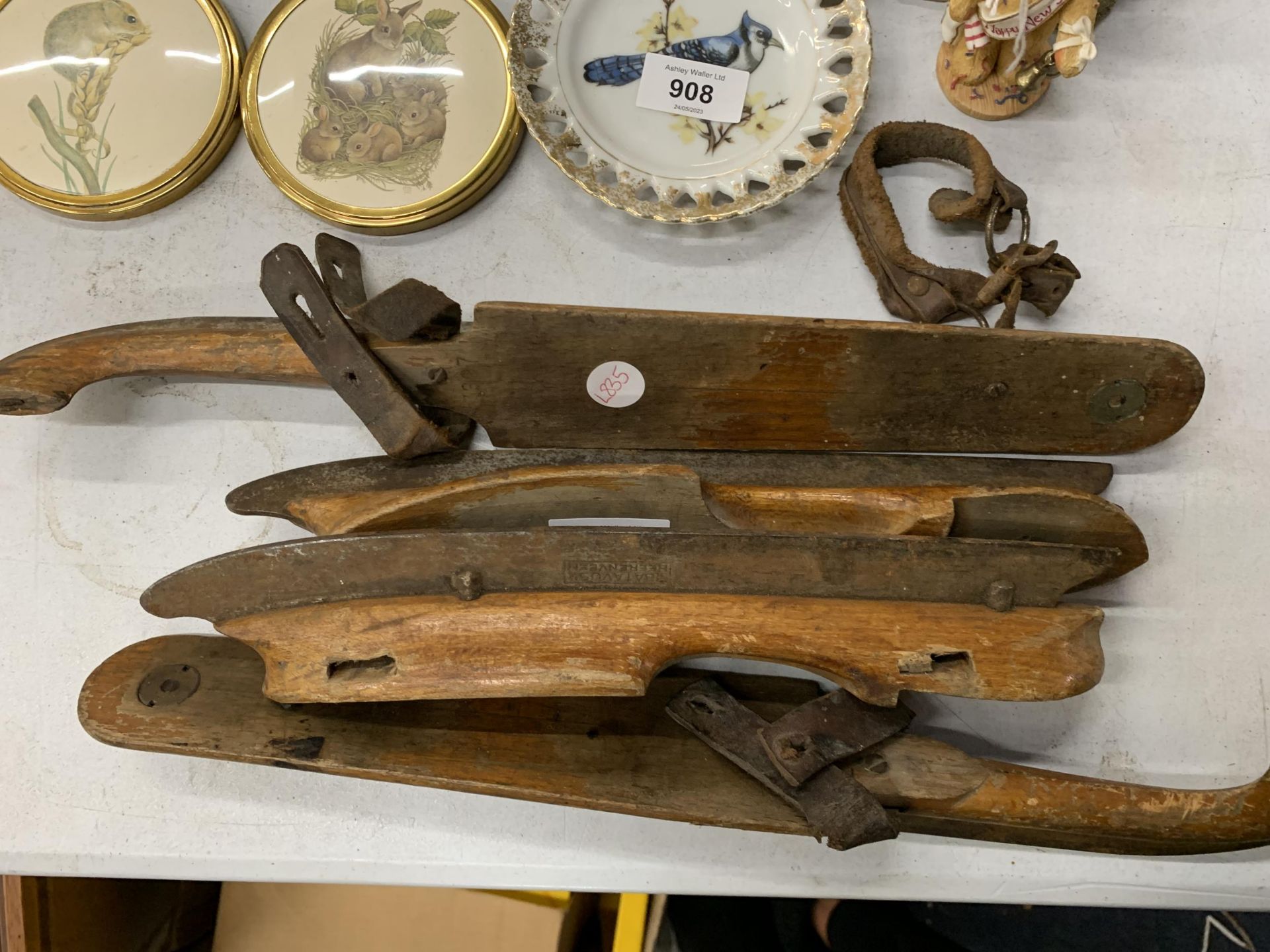 TWO PAIRS OF VINTAGE ICE SKATES