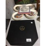 A COLLECTION OF SMALL WEDGWOOD CABINET PLATES 'CHILDREN'S STORIES' WITH STORY BOOKS PLUS A